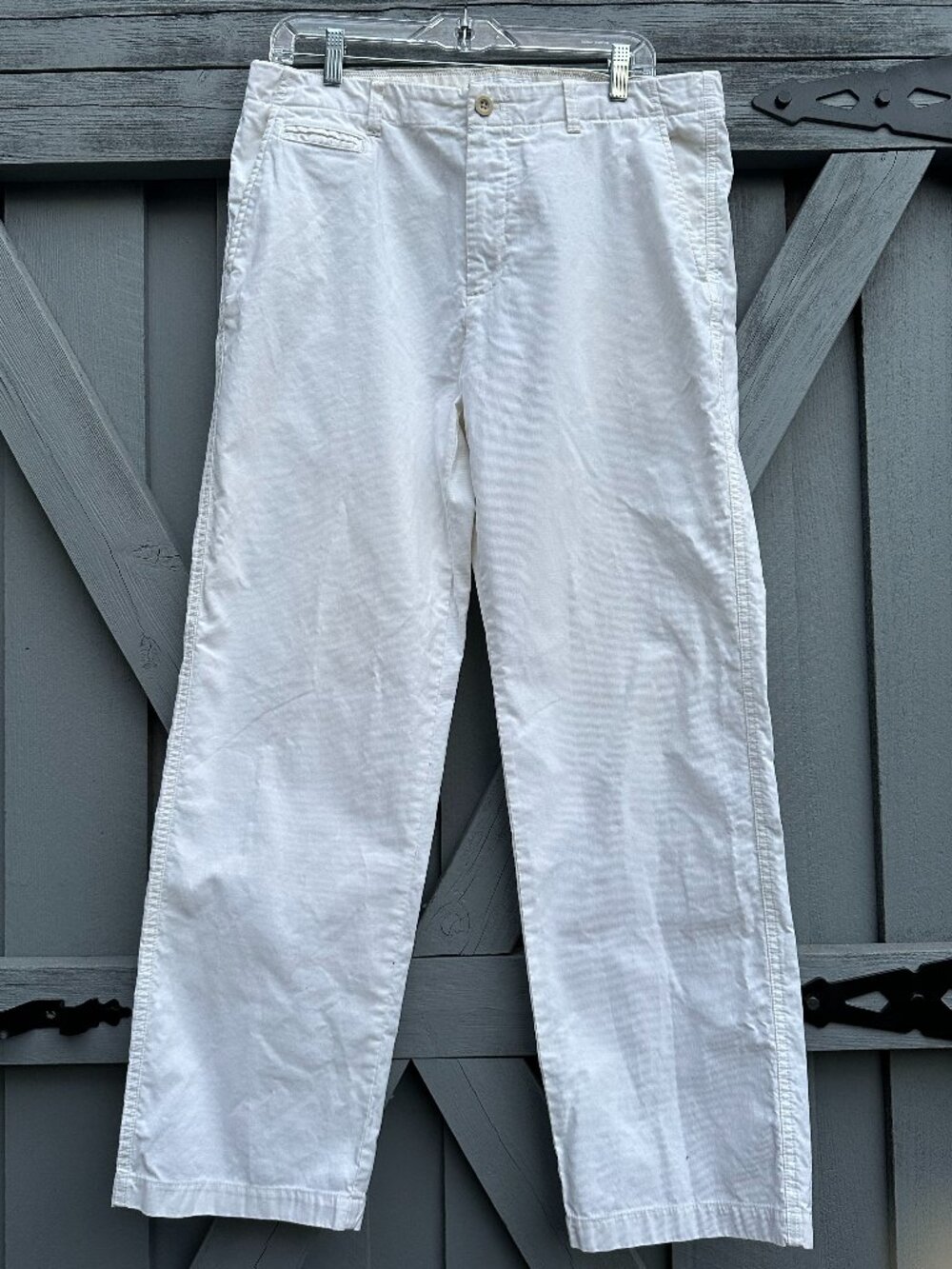 Calvin Klein Men’s White Chino Pants 34x30 100% Cotton Straight Leg Casual
